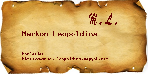 Markon Leopoldina névjegykártya
